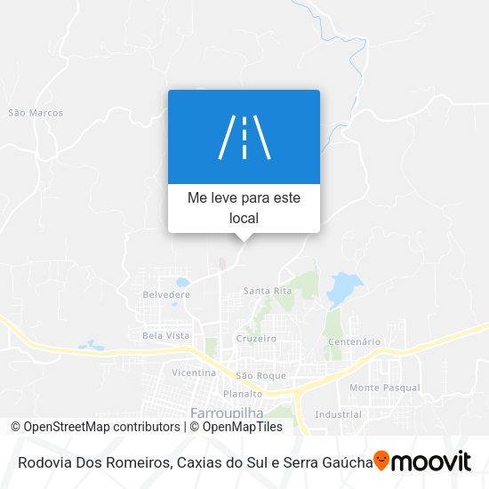 Rodovia Dos Romeiros mapa