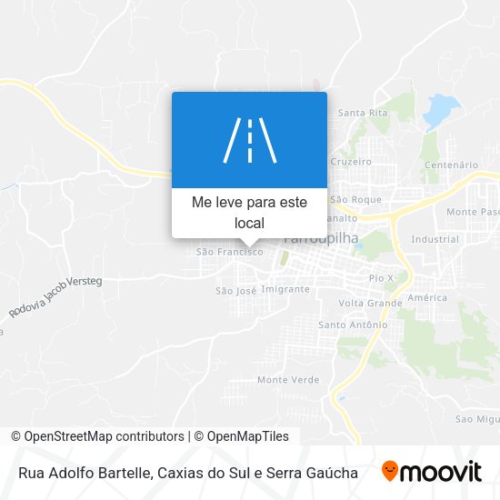 Rua Adolfo Bartelle mapa