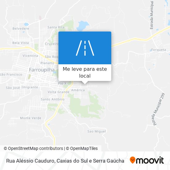Rua Aléssio Cauduro mapa