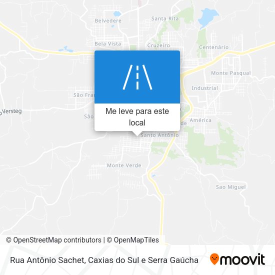 Rua Antônio Sachet mapa