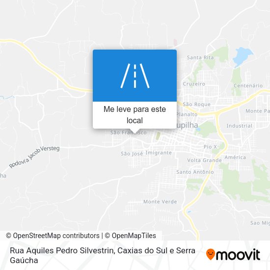 Rua Aquiles Pedro Silvestrin mapa