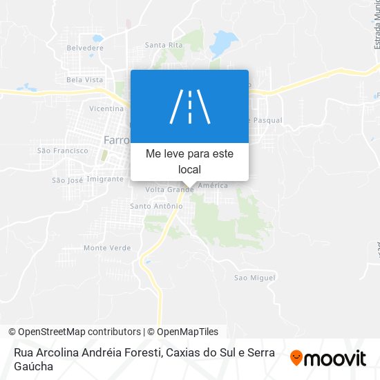 Rua Arcolina Andréia Foresti mapa