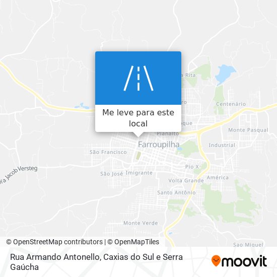 Rua Armando Antonello mapa