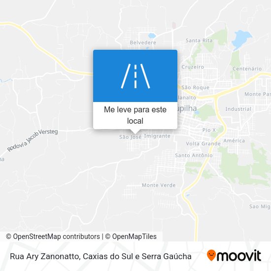 Rua Ary Zanonatto mapa