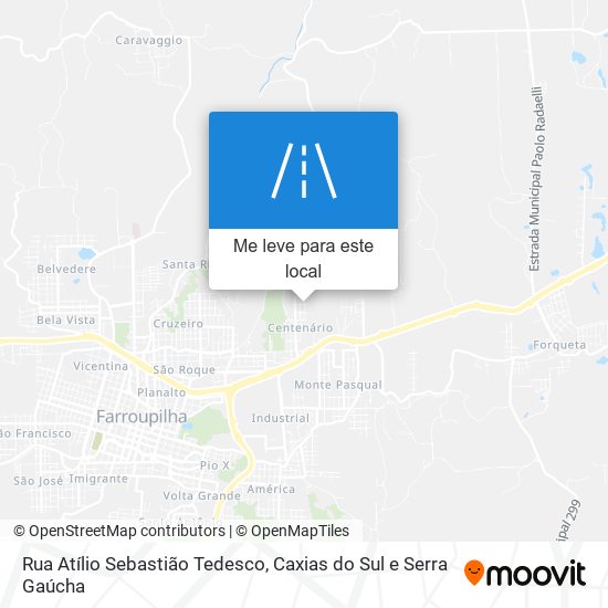 Rua Atílio Sebastião Tedesco mapa
