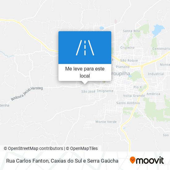 Rua Carlos Fanton mapa