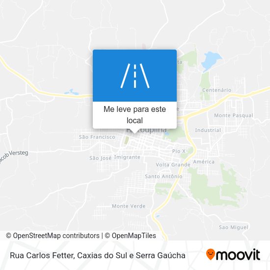 Rua Carlos Fetter mapa
