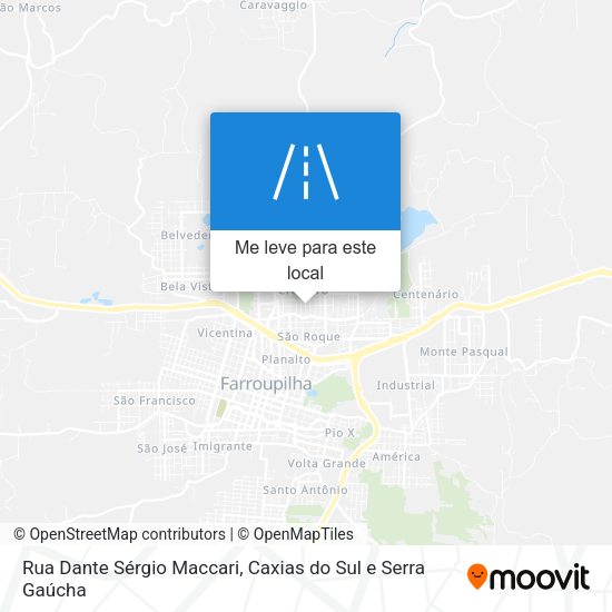 Rua Dante Sérgio Maccari mapa