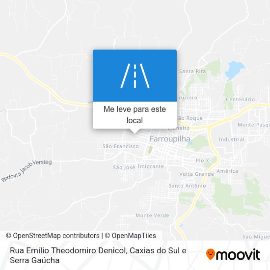Rua Emílio Theodomiro Denicol mapa
