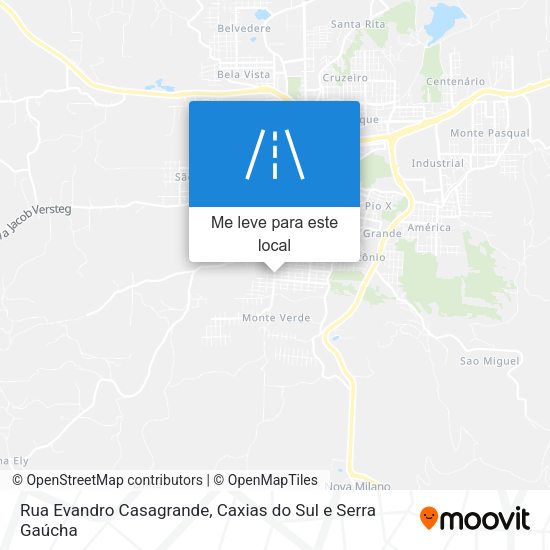 Rua Evandro Casagrande mapa