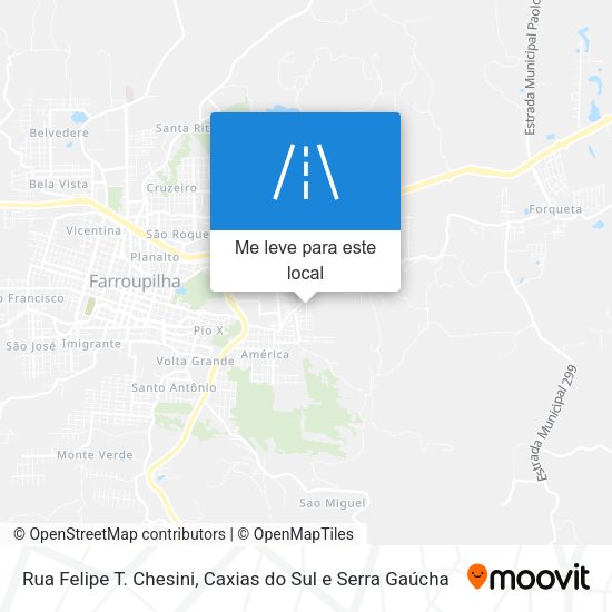 Rua Felipe T. Chesini mapa
