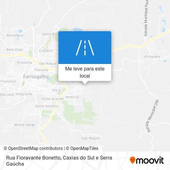 Rua Fioravante Bonetto mapa
