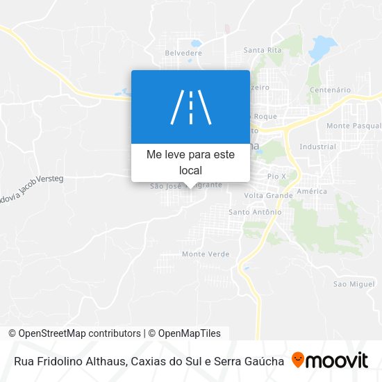 Rua Fridolino Althaus mapa