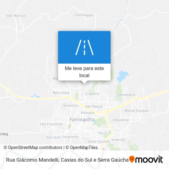 Rua Giácomo Mandelli mapa