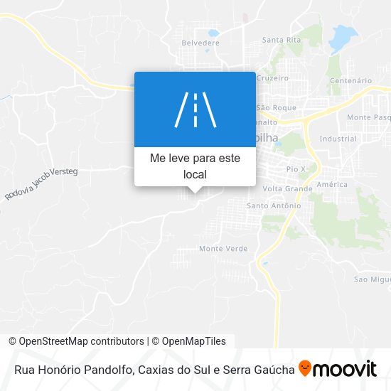 Rua Honório Pandolfo mapa