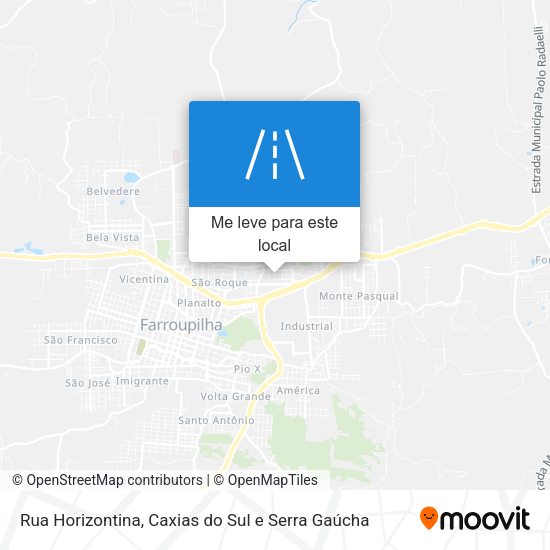 Rua Horizontina mapa