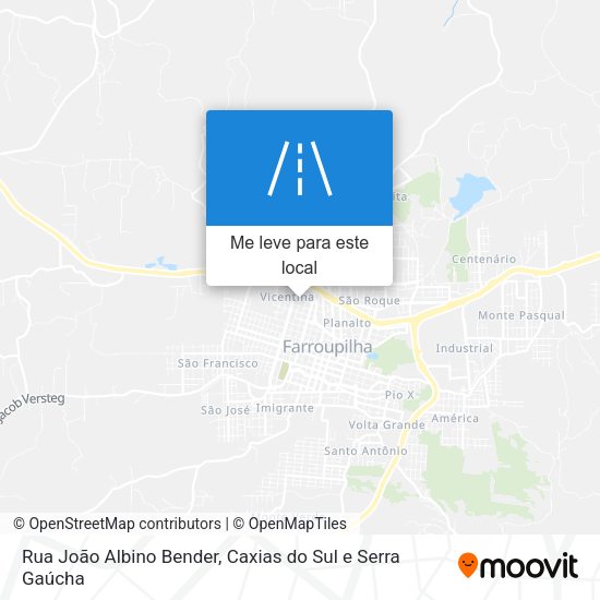 Rua João Albino Bender mapa