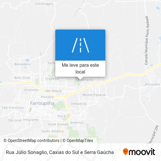 Rua Júlio Sonaglio mapa