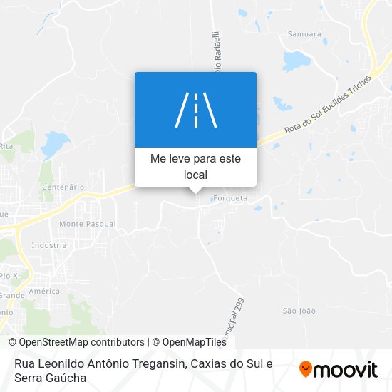 Rua Leonildo Antônio Tregansin mapa