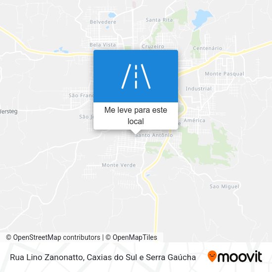 Rua Lino Zanonatto mapa