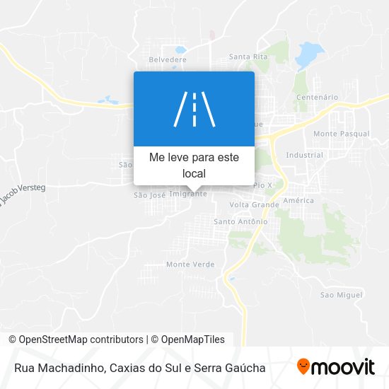 Rua Machadinho mapa