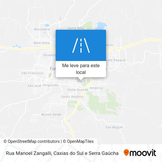 Rua Manoel Zangalli mapa