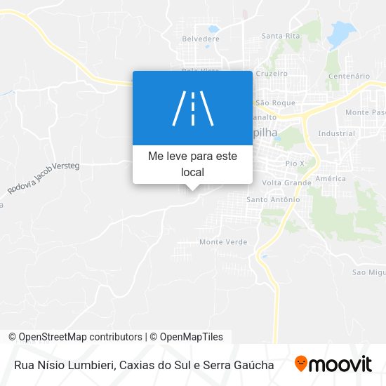 Rua Nísio Lumbieri mapa
