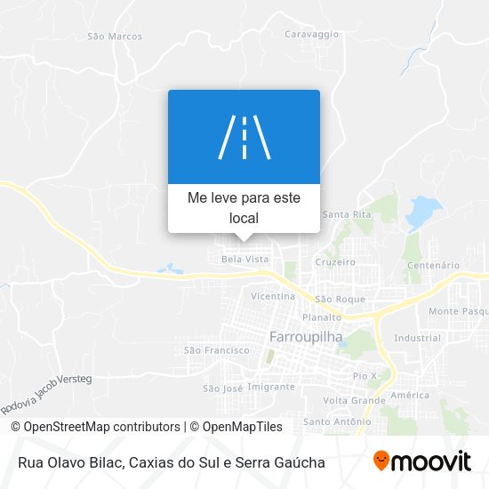 Rua Olavo Bilac mapa
