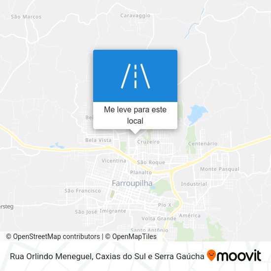 Rua Orlindo Meneguel mapa
