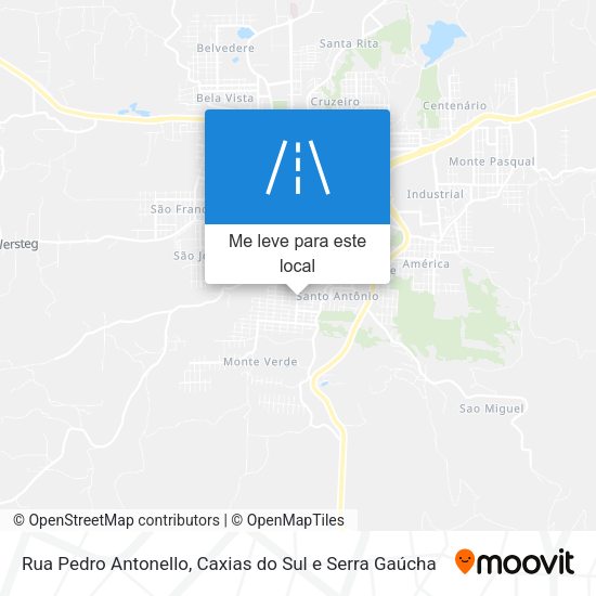 Rua Pedro Antonello mapa