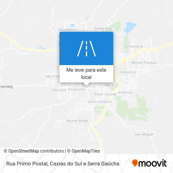 Rua Primo Postal mapa