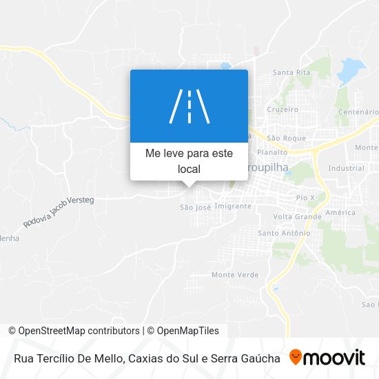 Rua Tercílio De Mello mapa