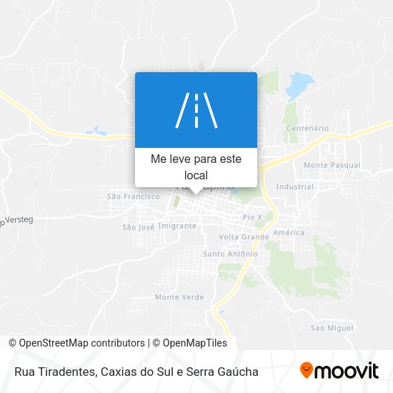 Rua Tiradentes mapa