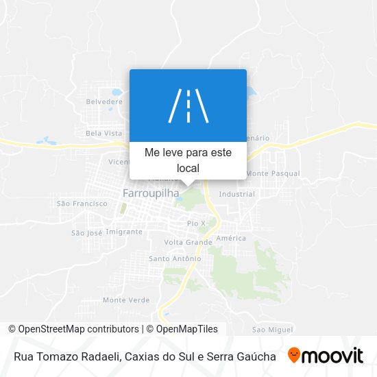 Rua Tomazo Radaeli mapa