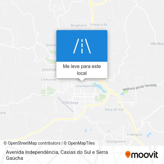 Avenida Independência mapa