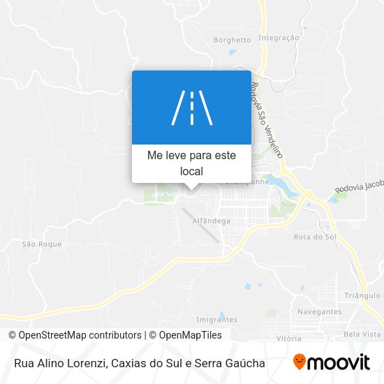 Rua Alino Lorenzi mapa