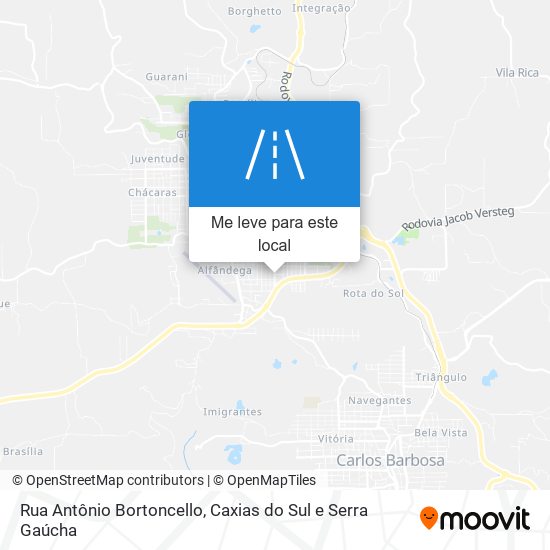 Rua Antônio Bortoncello mapa