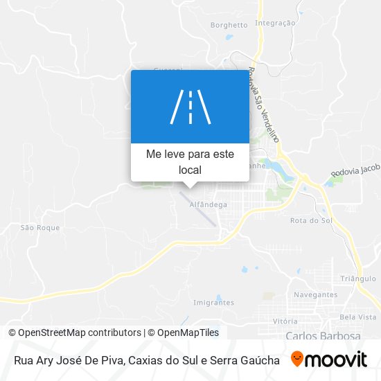 Rua Ary José De Piva mapa