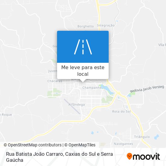 Rua Batista João Carraro mapa