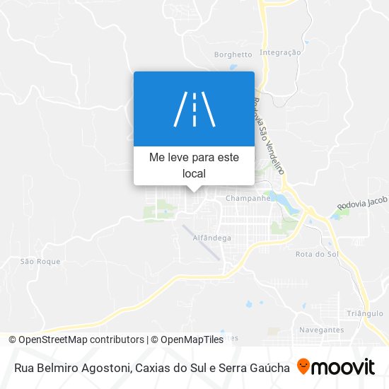 Rua Belmiro Agostoni mapa