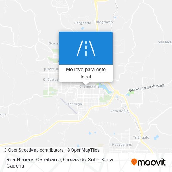 Rua General Canabarro mapa