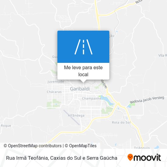 Rua Irmã Teofânia mapa