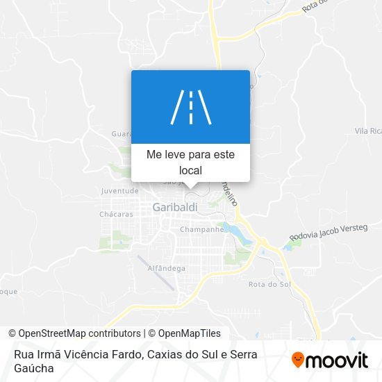 Rua Irmã Vicência Fardo mapa
