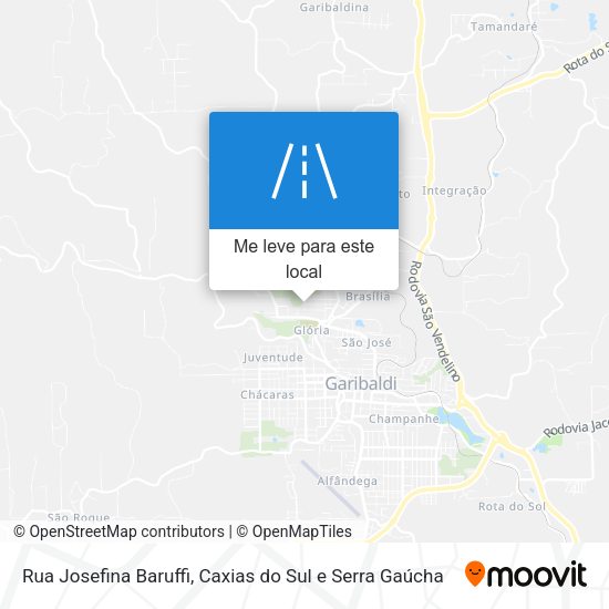 Rua Josefina Baruffi mapa