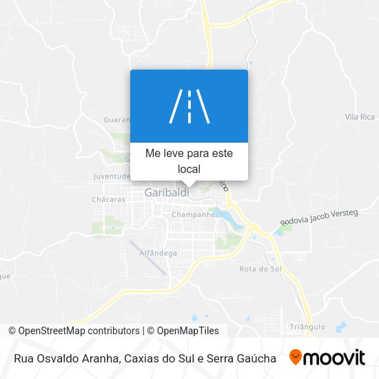Rua Osvaldo Aranha mapa