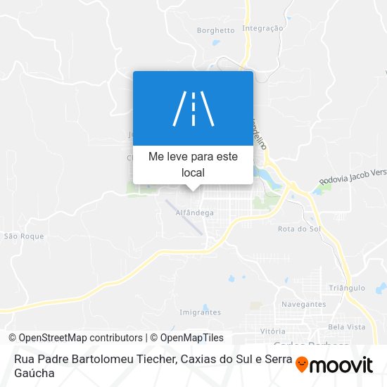 Rua Padre Bartolomeu Tiecher mapa