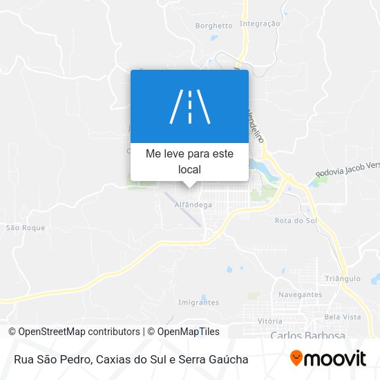 Rua São Pedro mapa