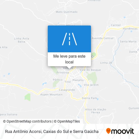 Rua Antônio Acorsi mapa