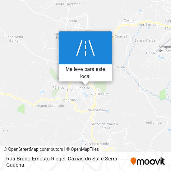 Rua Bruno Ernesto Riegel mapa