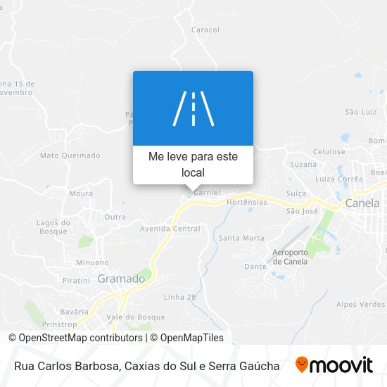 Rua Carlos Barbosa mapa